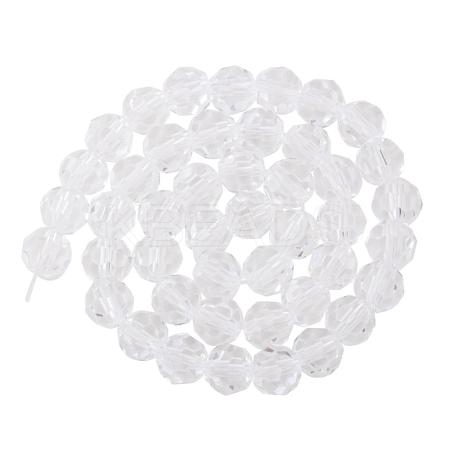 Faceted Round Imitation Austrian Crystal Bead Strands G-PH0004-01-1