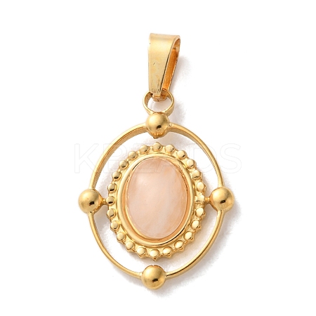 Natural Rose Quartz Pendants STAS-C120-14G-05-1
