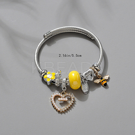 Adjustable Stainless Steel European Bangles FS-WGE9400-15-1