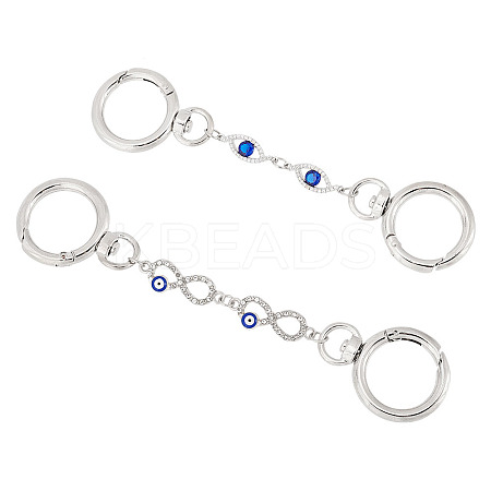 1 Set Alloy Enamel Evil Eye Links Bag Strap Extenders FIND-AR0003-58-1
