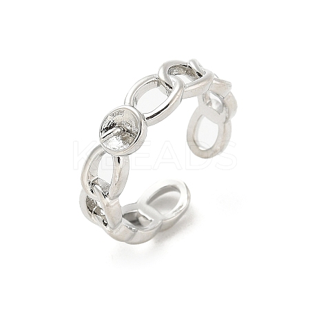 Brass Cup Peg Open Cuff Ring Settings LS-KK-G518-02P-03-1