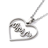Non-Tarnish Hollow Heart 304 Stainless Steel Pendant Necklaces LS-NJEW-C033-01B-P-1