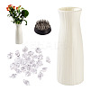 1Pc Column Plastic Vase Ornaments & 1Pc Stainless Steel Flower Frog & 50G Acrylic Ornaments Sets AJEW-MB0001-07-1