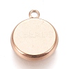 Ion Plating(IP) 304 Stainless Steel Pendant Cabochon Settings STAS-K202-03D-RG-2