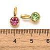 Ion Plating(IP) 304 Stainless Steel Micro Pave Rhinestonea Pendants STAS-K263-75A-G-3
