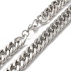 Iron Cuban Link Chain Necklaces for Women Men NJEW-A028-01J-P-2
