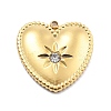 304 Stainless Steel Rhinestone Pendants STAS-R155-035E-G-1