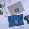 Brass Wax Seal Stamp with Handle AJEW-WH0184-0878-4