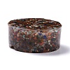 Resin with Natural Mixed Stone Chip Stones Ashtray DJEW-F015-01B-2