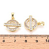 Brass Micro Pave Cubic Zirconia Pendants KK-N272-08G-3