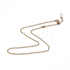 Ion Plating(IP) 304 Stainless Steel Ball Chain Necklace for Men Women NJEW-K245-017E-1