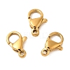 Ion Plating(IP) 304 Stainless Steel Lobster Claw Clasps STAS-AB10-G-01-1