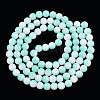 Two Tone Opaque Baking Paint Glass Beads Strands DGLA-Q027-8mm-05-3