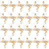 50Pcs Alloy Jet and Crystal Rhinestone Connector Charms FIND-DC0002-57-1