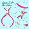 12Pcs 3 Colors Nylon Cords Bracelet Makings Fit for Connector Charms AJEW-YW0001-40A-5