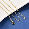 2MM Brass Star Twisted Chain Necklaces NJEW-M108-36G-4
