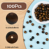 100Pcs Round Natural Tiger Eye Beads G-SP0001-21C-2