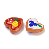 Handmade Heart Lampwork Beads Strands LAMP-P069-04A-07-3