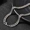 6MM 304 Stainless Steel Cuban Link Chain Necklaces for Men NJEW-B134-08B-P-3