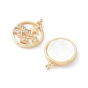 Rack Plating Brass Shell Pendants KK-A183-29G-2