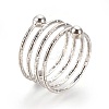 Alloy with Brass Wide Band Finger Rings RJEW-JL037-AS-5