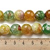 Faceted Natural Fire Crackle Agate Beads Strands G-F447-12mm-M01-5