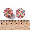 Round Resin Rhinestone Beads OACR-Z035-02C-3