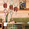 3Pcs 3 Colors Cotton with Wood Wall Hat Hanger ODIS-PH0001-78-6