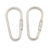 Non-Tarnish 304 Stainless Steel Screw Carabiner Lock Charms STAS-C092-06P-1