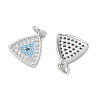 SHEGRACE Brass Colorful Cubic Zirconia Pendants XGRQ3K375-520P-2