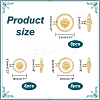  24Pcs 3 Style 1-Hole Zinc Alloy Enamel Shank Buttons BUTT-NB0001-65A-2