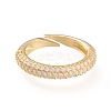 Adjustable Brass Micro Pave Cubic Zirconia Cuff Rings RJEW-L098-007A-G-1