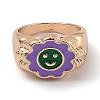 (Jewelry Parties Factory Sale)Alloy Enamel Finger Rings LS-RJEW-H539-04D-LG-1