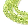 Baking Paint Transparent Glass Beads Strands DGLA-A034-J4MM-D07-3
