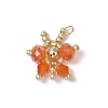 Glass Seed Beaded Butterfly Pendants PALLOY-MZ00562-2