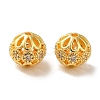 Rack Plating Brass Pave Cubic Zirconia Beads KK-M285-32C-G-1