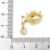 Brass Micro Pave Cubic Zirconia Pendants KK-F908-06G-01-3