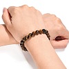 Natural Tiger Eye Beaded Stretch Bracelets B072-7-5