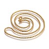 304 Stainless Steel Box Chain Necklaces NJEW-O110-05A-G-1