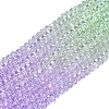 10 Strands Transparent Gradient Color Glass Beads Strands GLAA-CJ0002-09A-3