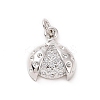 Brass Micro Pave Cubic Zirconia Charms X-KK-C012-44G-4