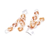 Acrylic Curb Chain Tassel Dangle Stud Earrings for Women EJEW-JE04767-05-5