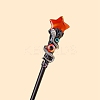 Evil Eyes Style Natural Carnelian Magic Wand PW-WGF9442-03-1