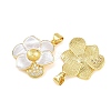 Brass Micro Clear Cubic Zirconia Peg Bails Pin Pendants KK-CBA6A75-52C-G-2