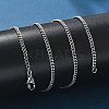Non-Tarnish Unisex 304 Stainless Steel Curb Chain/Twisted Chain Necklaces X-STAS-D0002-34P-4