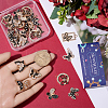 32Pcs 8 Styles Alloy Enamel Pendants ALRI-SC0001-52-3