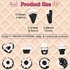 90Pcs 9 Styles Resin Cabochons RESI-CJ0004-26-2
