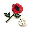 Flower Series Zinc Alloy Enamel Pin JEWB-D069-03B-3