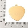PVD Vacuum Plating 201 Stainless Steel Pendants STAS-L079-25G-04-3