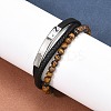 Braided Leather Multi-strand Bracelets for Men BJEW-Z081-16P-3